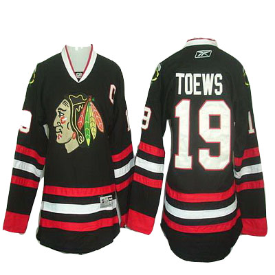 80% Discount Youth NHL Chicago Blackhawks 19 Jonathan Toews Black Hockey Jersey